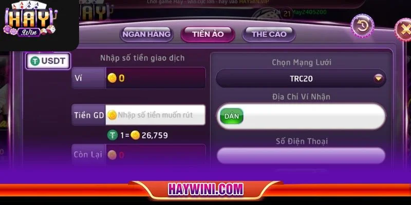 Đáp ứng các nguyên tắc quan trọng giúp bạn rút tiền HAYWIN an toàn, không bị từ chối