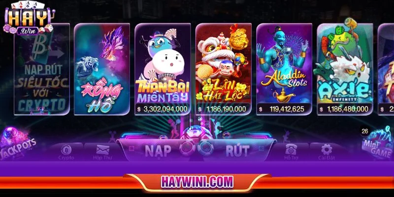 Những ưu điểm tuyệt vời chỉ có tại Nổ hũ HAYWIN